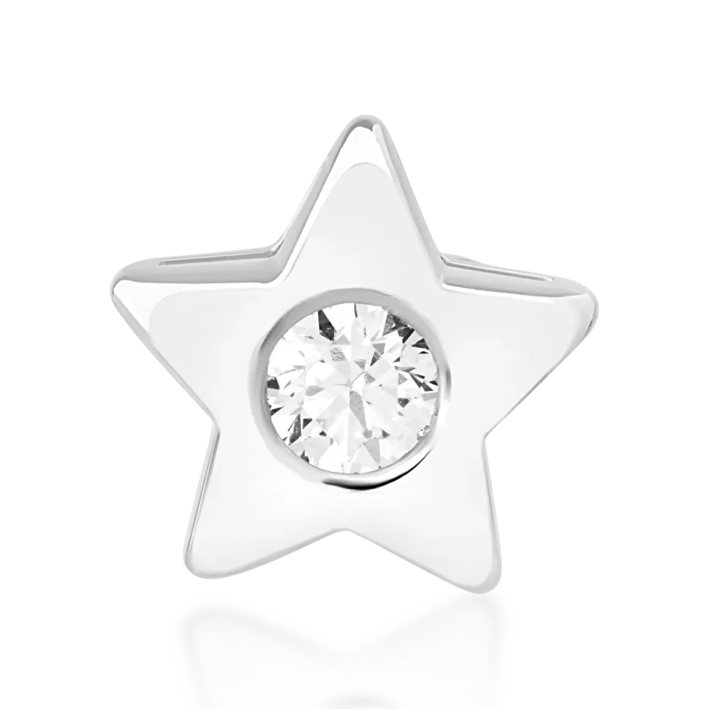 Pandantiv steluta din aur alb