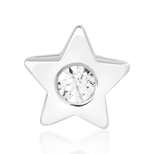 Pandantiv steluta din aur alb