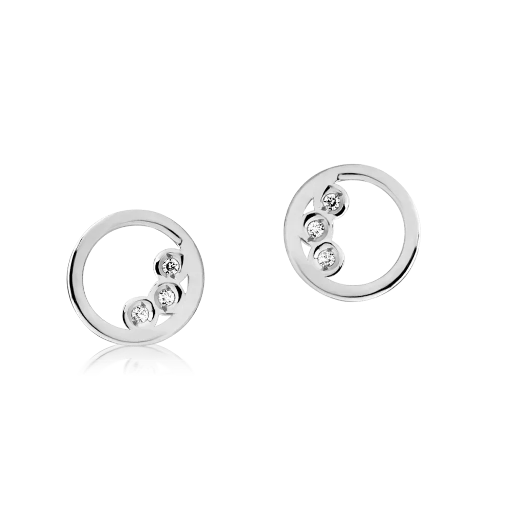 Cercei din aur alb - imagine 2