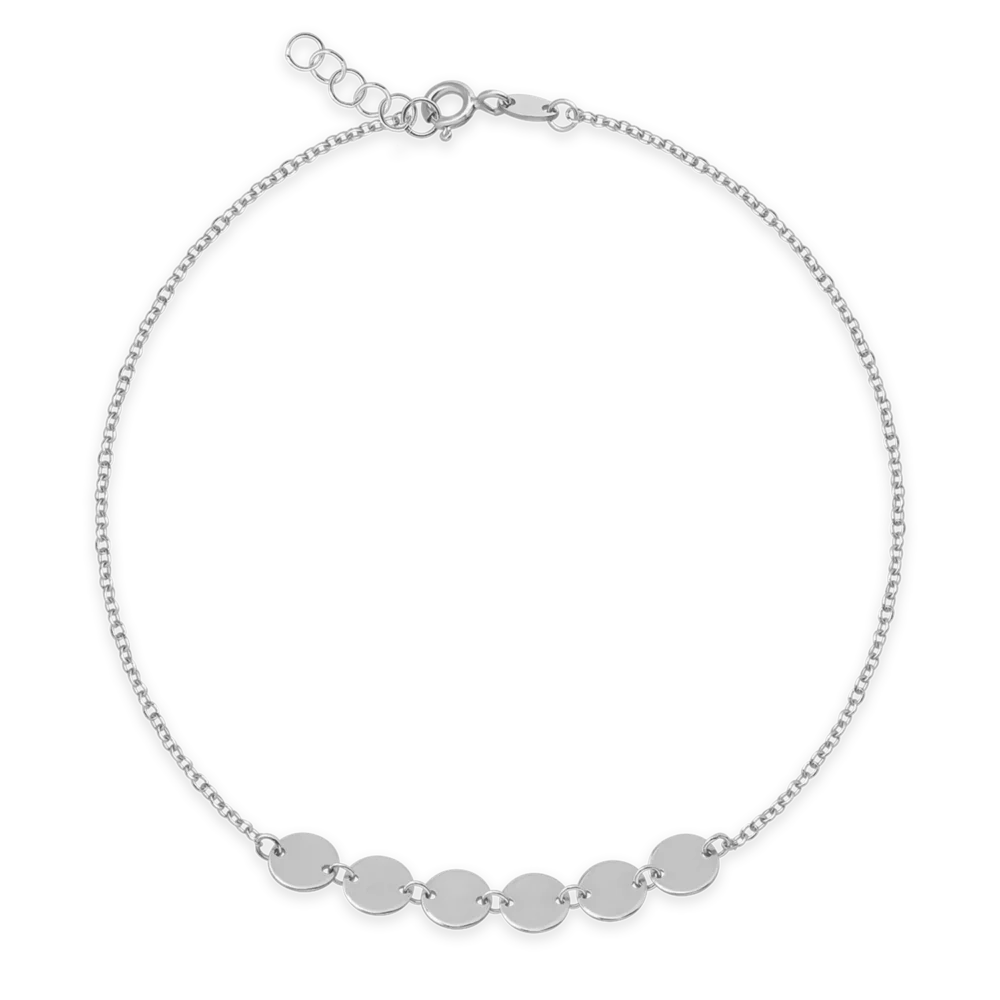 Bratara cu banuti din aur alb