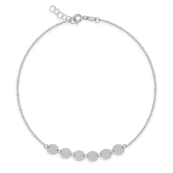 Bratara cu banuti din aur alb