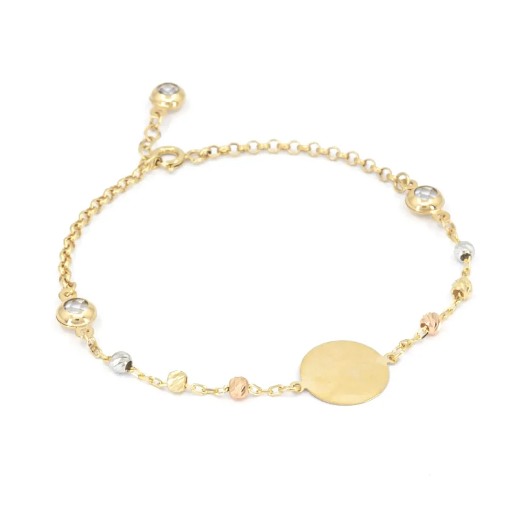 Bratara cu charmuri din aur galben