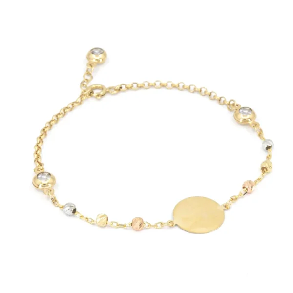 Bratara cu charmuri din aur galben