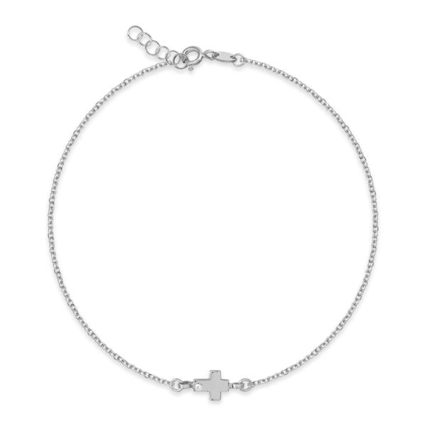 Bratara din aur alb cu zirconii