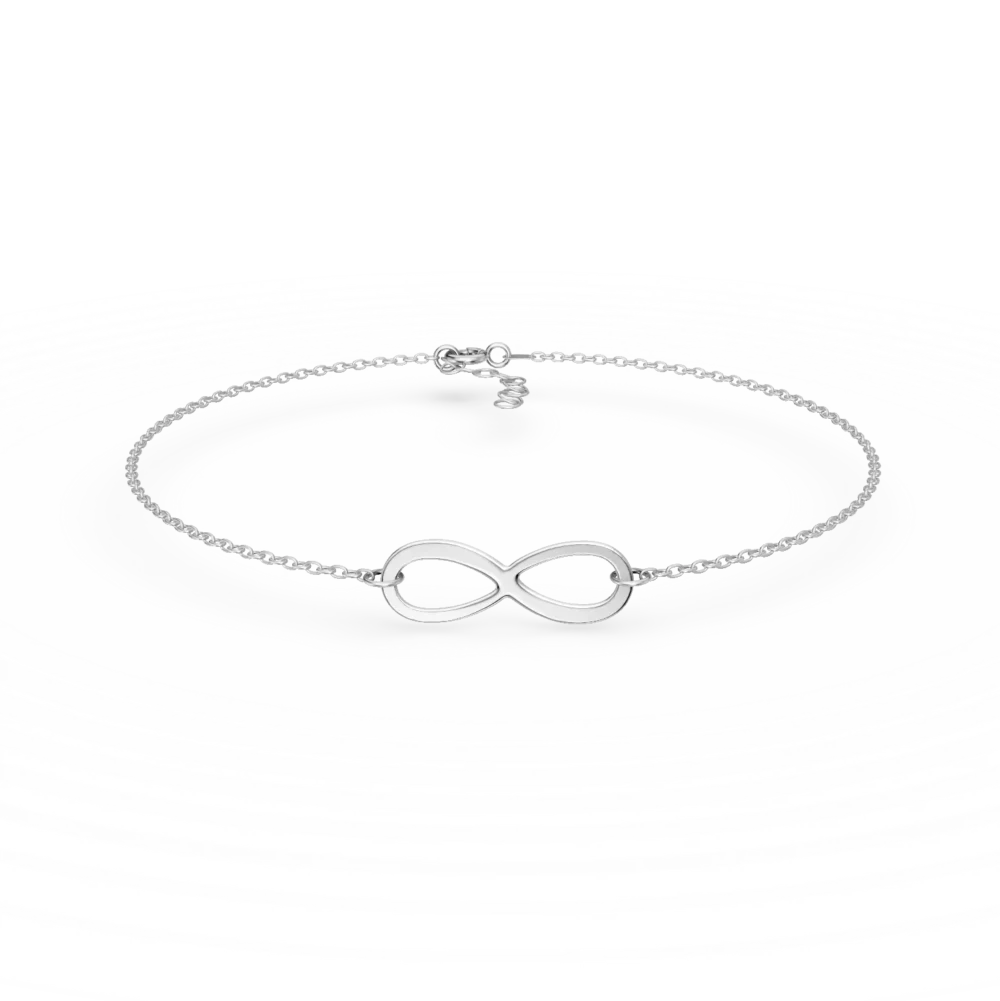 Bratara cu infinit din aur alb
