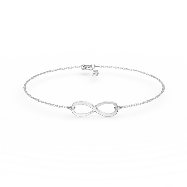 Bratara cu infinit din aur alb