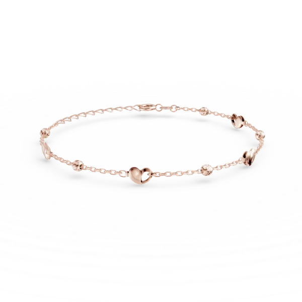 Bratara cu inimioare din aur roz
