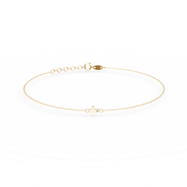 Bratara cu cruciulita din aur galben