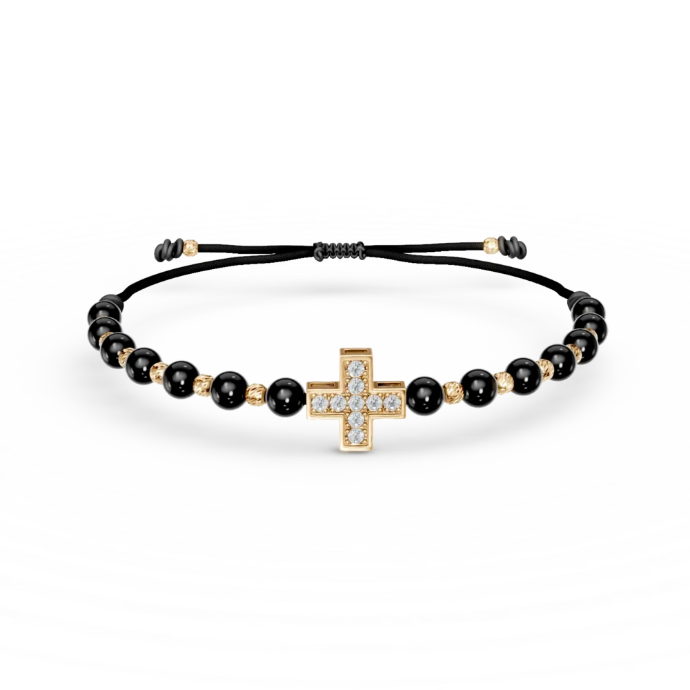 Bratara cu snur din aur galben