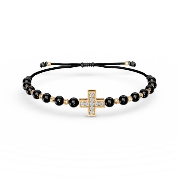 Bratara cu snur din aur galben