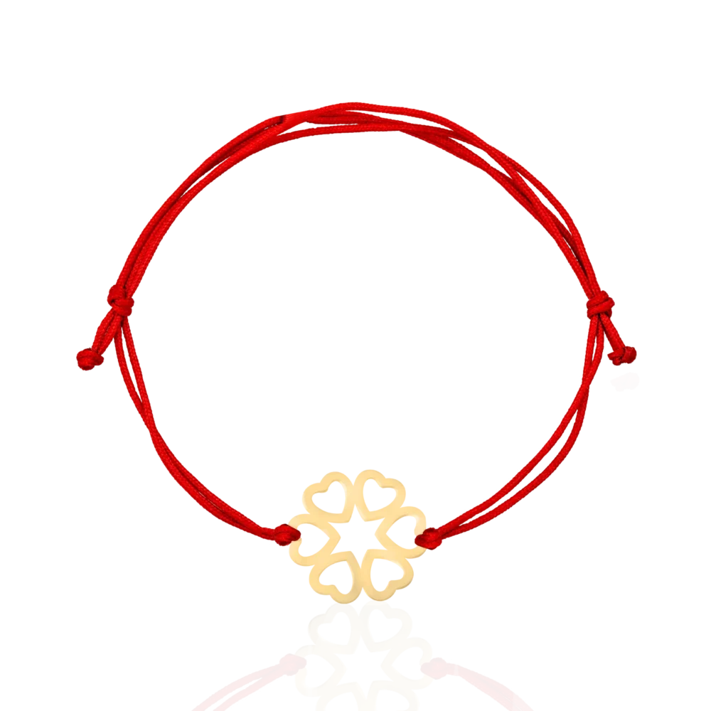 Bratara cu snur din aur galben