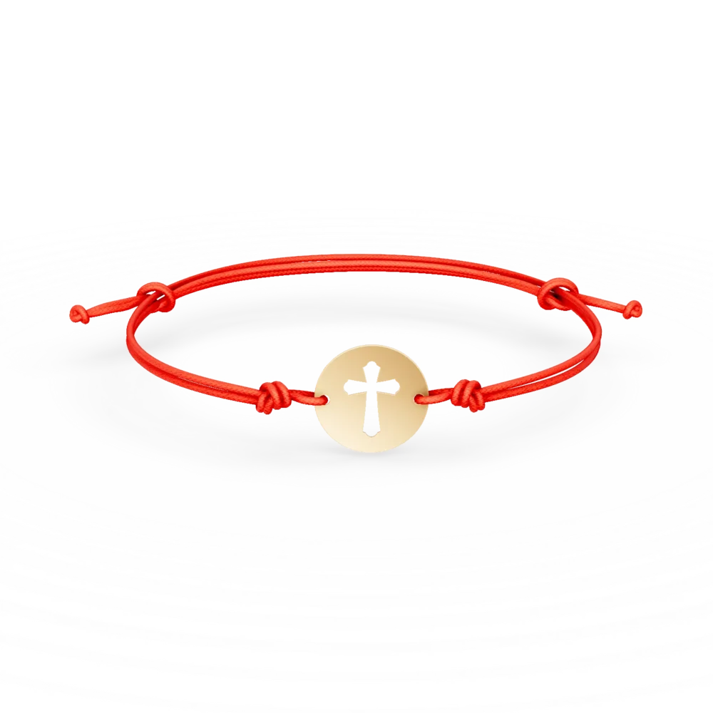 Bratara cu snur din aur galben