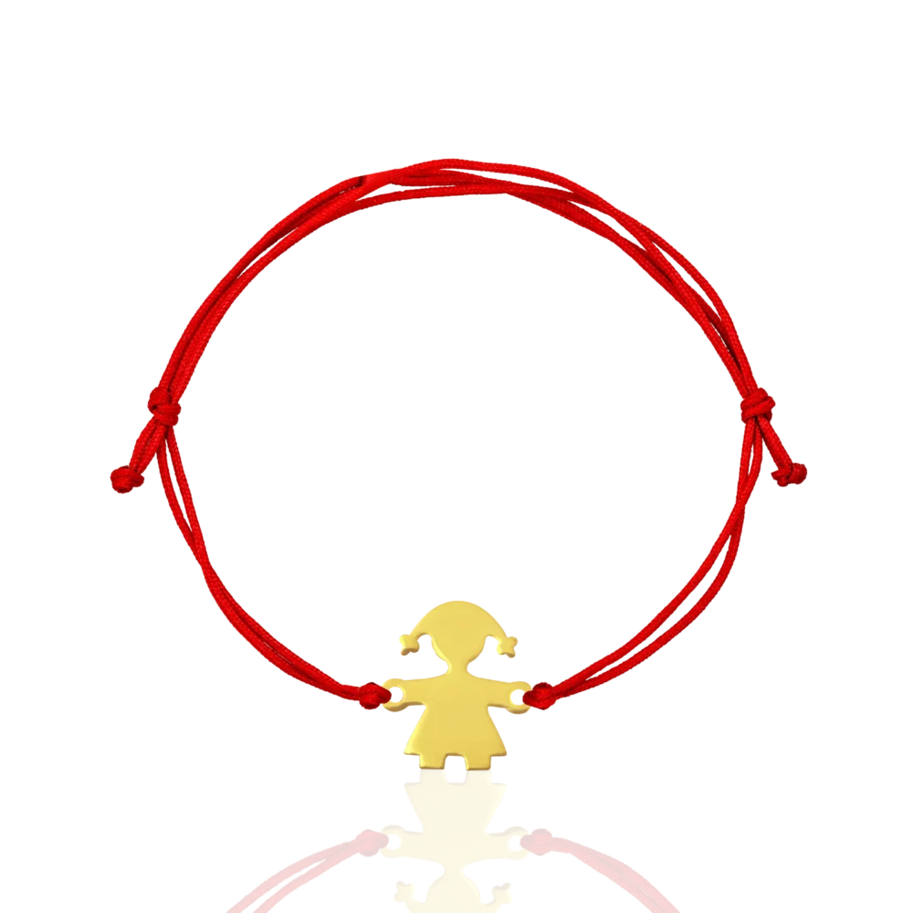 Bratara cu snur din aur galben