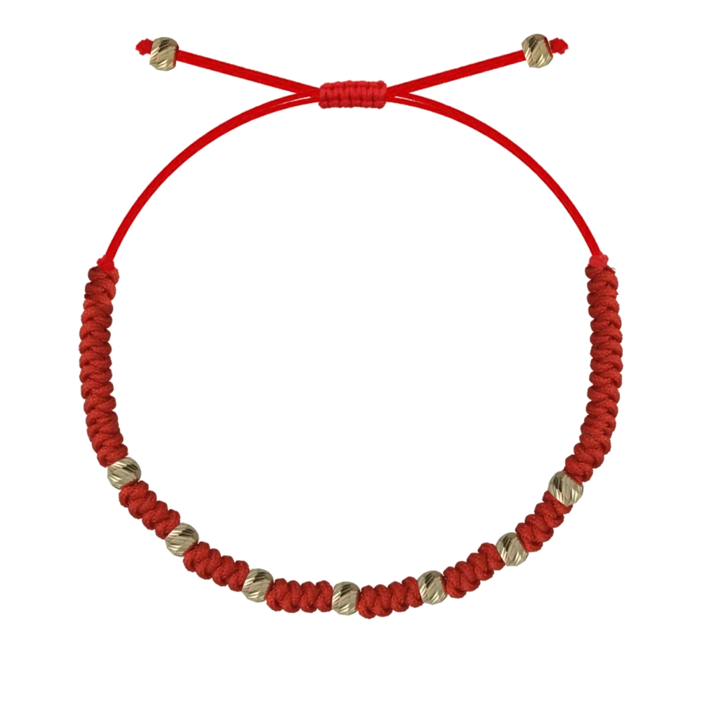 Bratara cu snur din aur galben