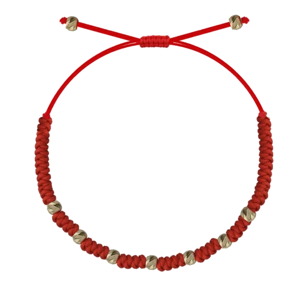 Bratara cu snur din aur galben