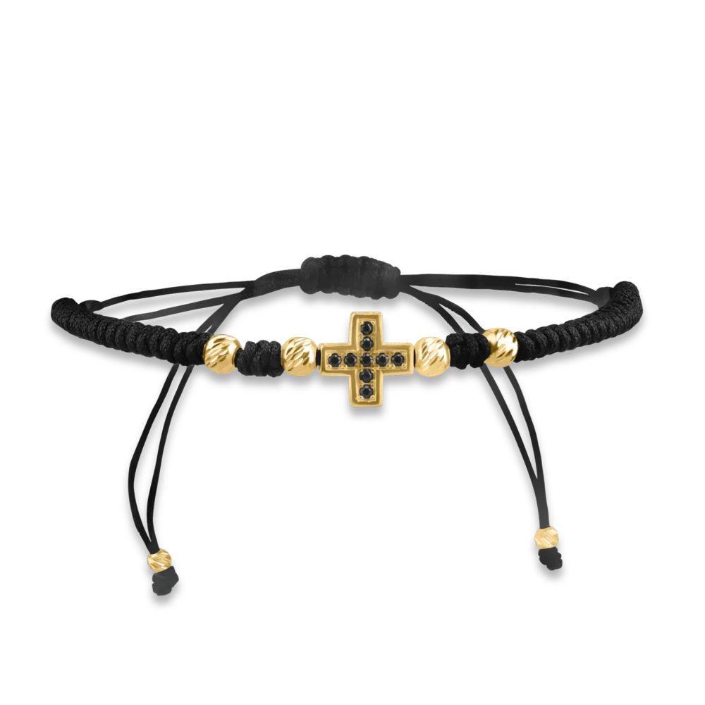 Bratara cu snur din aur galben