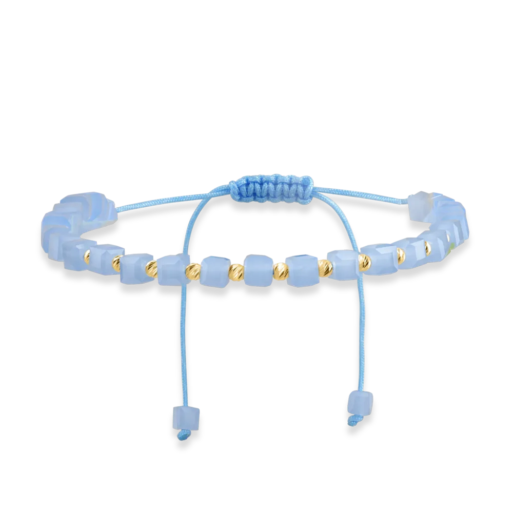 Bratara cu snur din aur galben