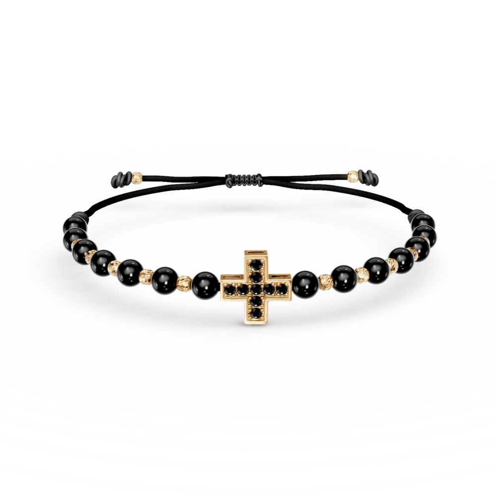 Bratara cu snur din aur galben