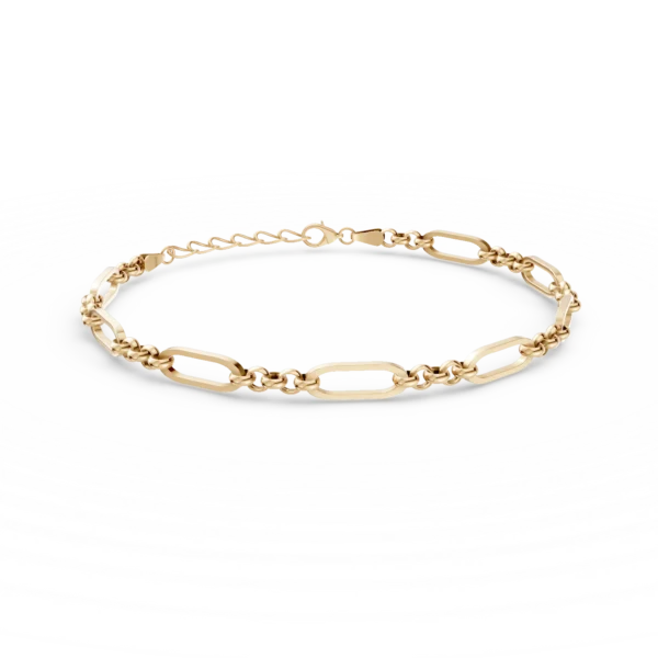 Bratara cu zale din aur galben pentru barbati