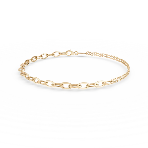 Bratara cu zale din aur galben