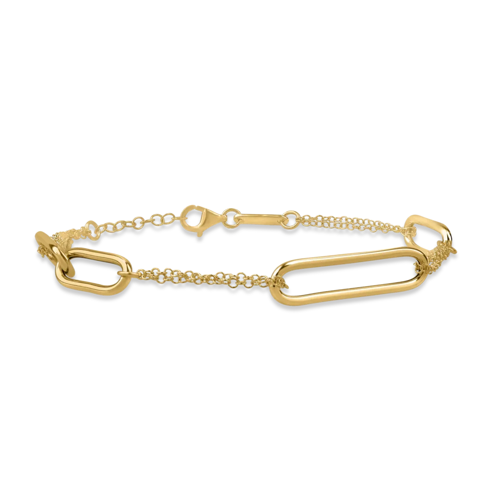 Bratara cu zale din aur galben