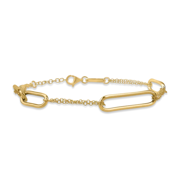 Bratara cu zale din aur galben