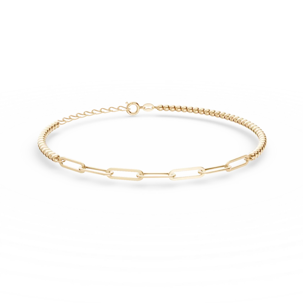 Bratara cu zale din aur galben