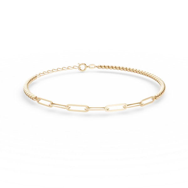 Bratara cu zale din aur galben