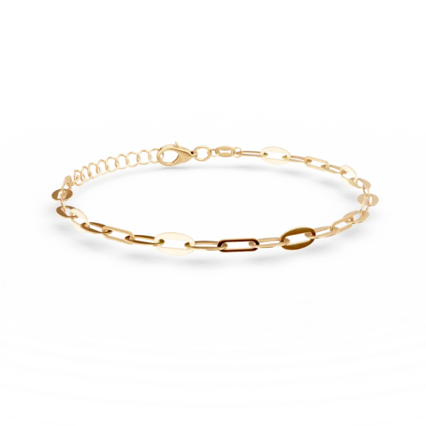 Bratara cu zale din aur galben