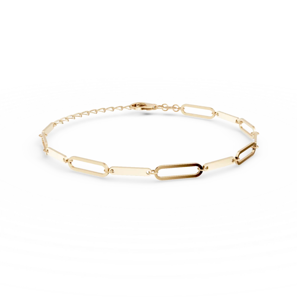 Bratara cu zale din aur galben