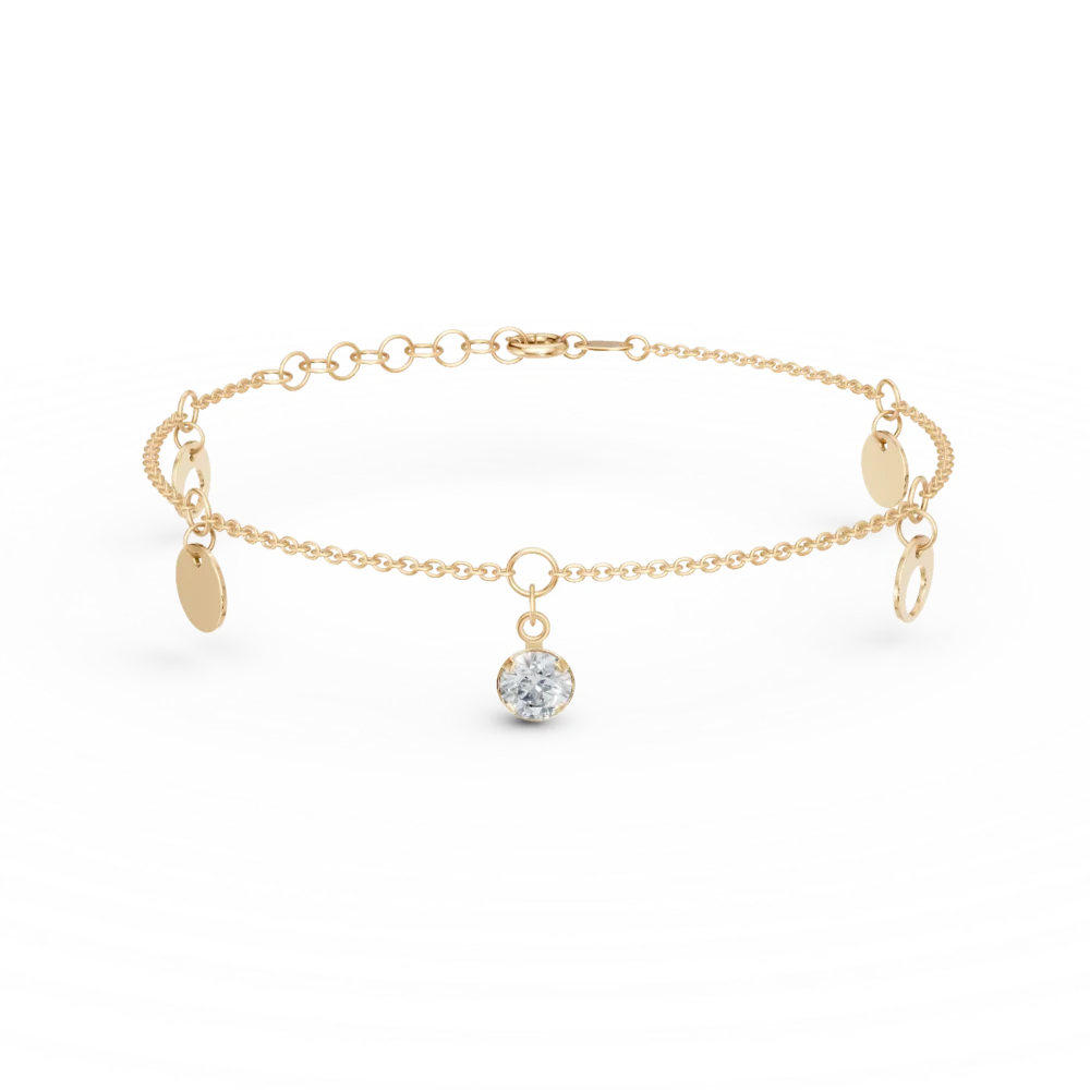 Bratara de picior din aur galben