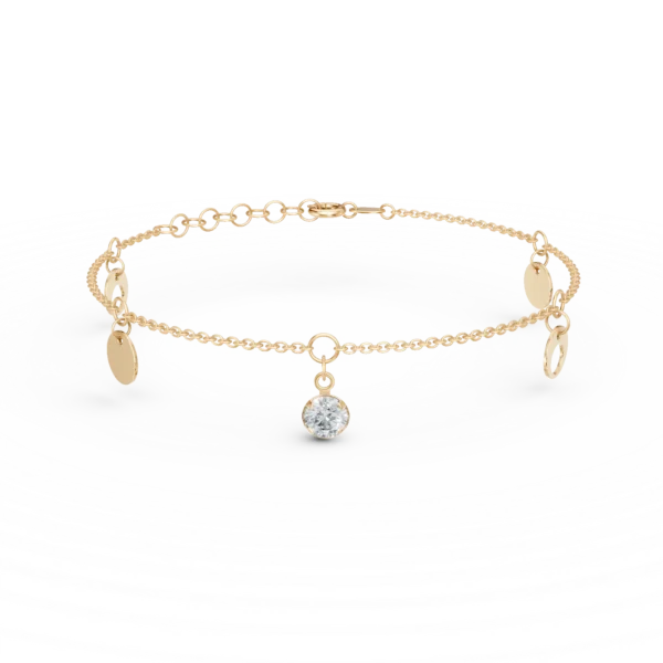 Bratara de picior din aur galben