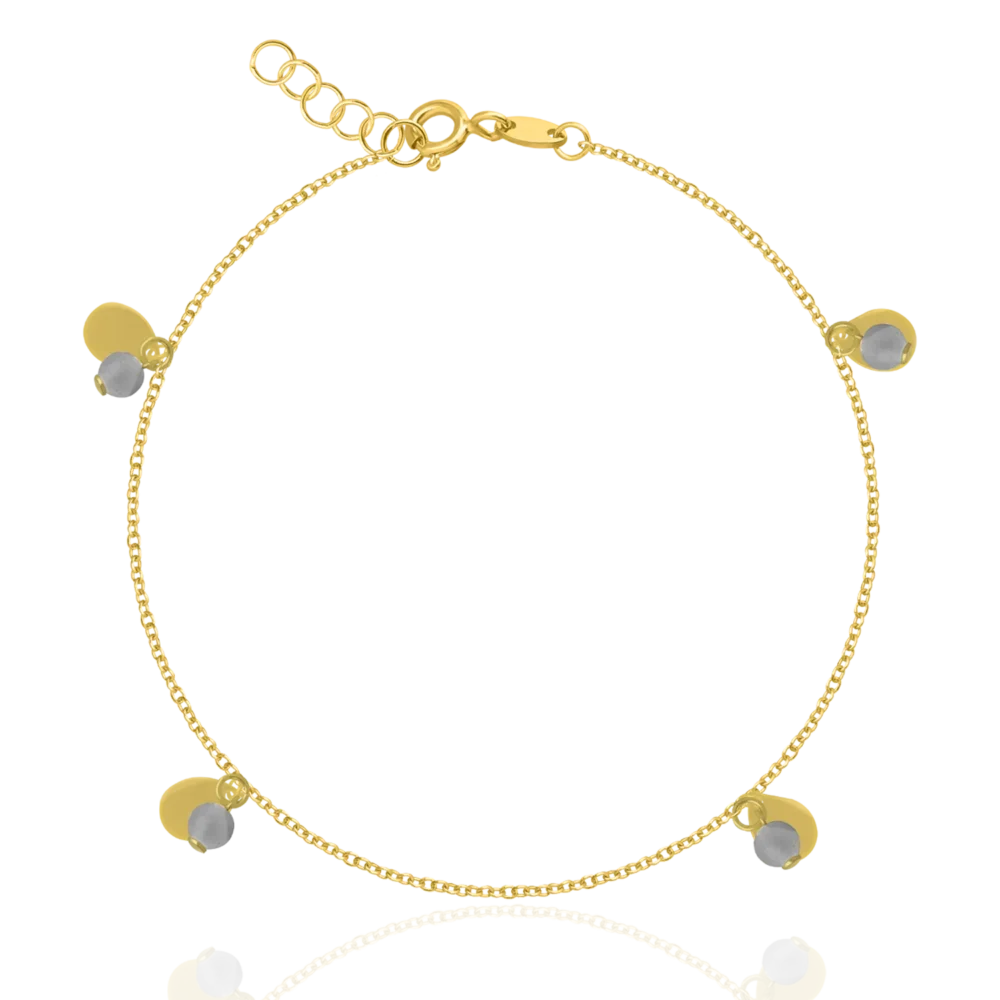 Bratara de picior din aur galben