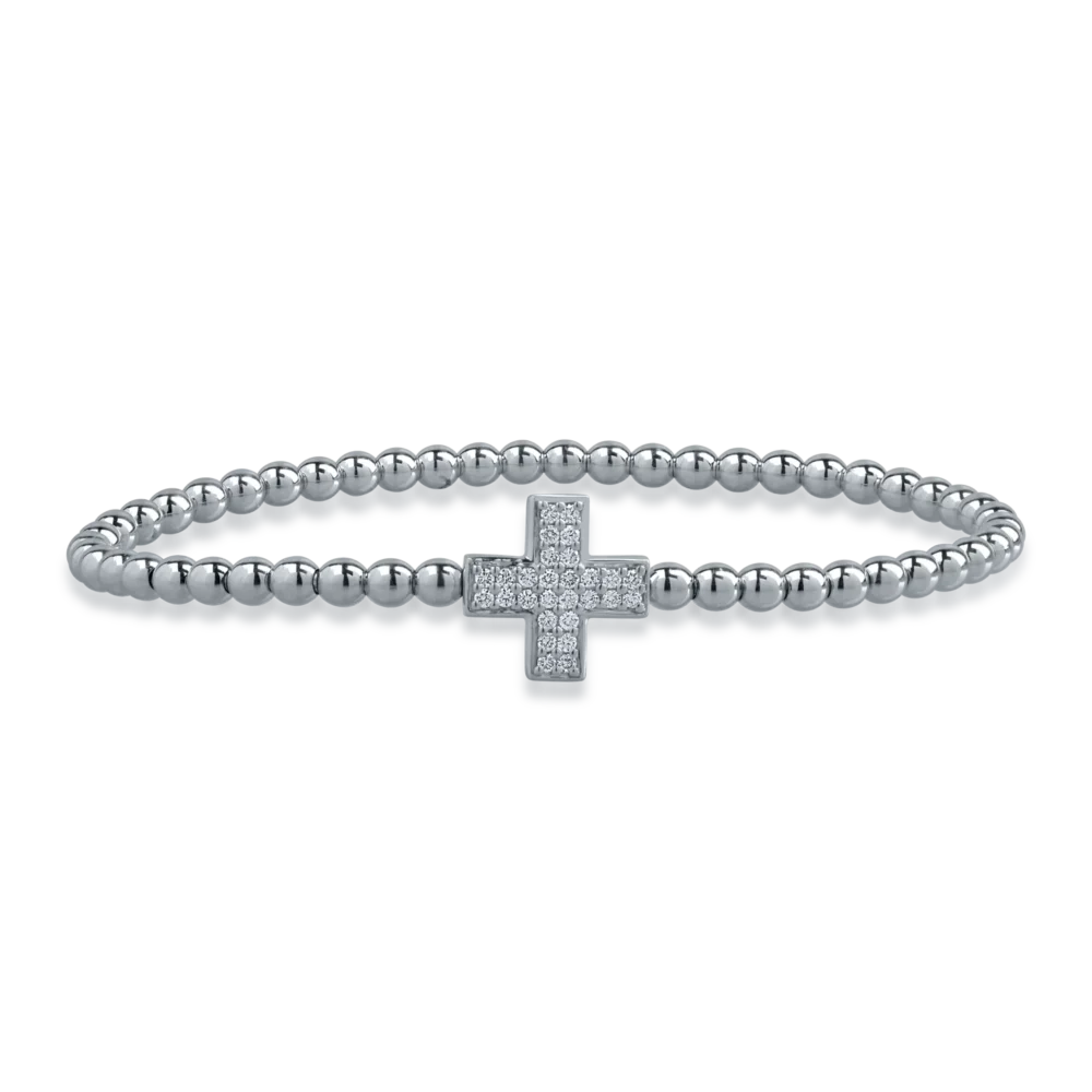 Bratara din aur alb cu diamante de 0.24ct