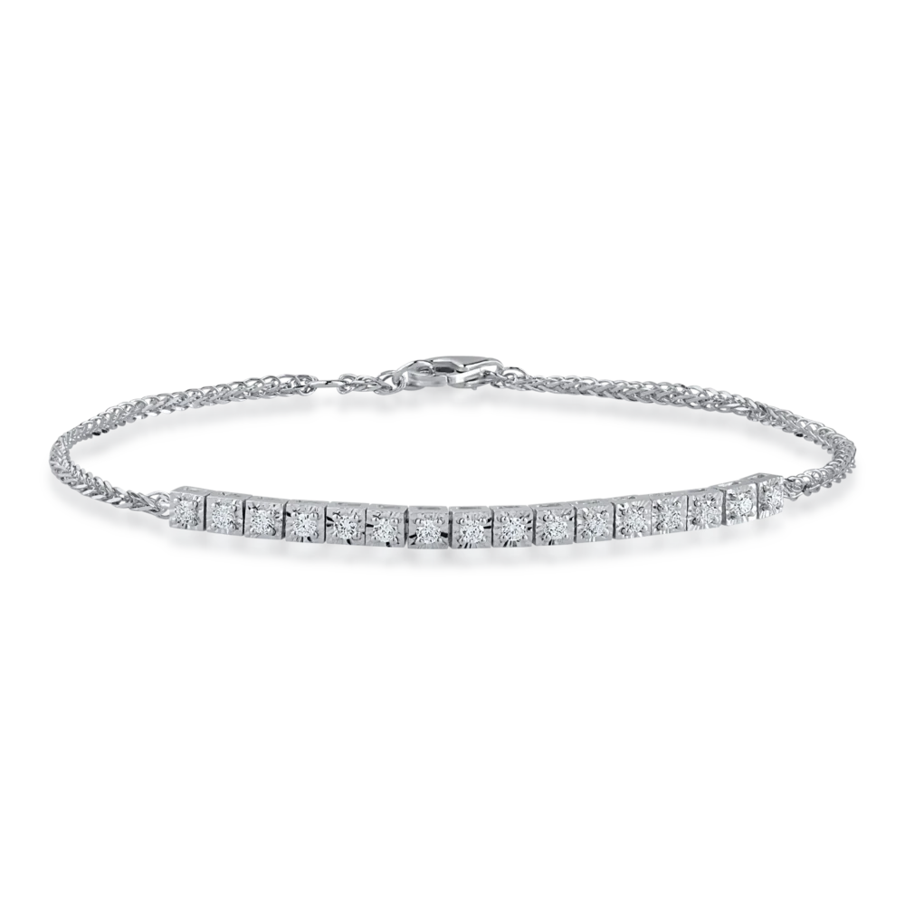 Bratara din aur alb cu diamante de 1.29ct