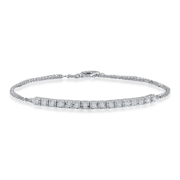 Bratara din aur alb cu diamante de 1.29ct