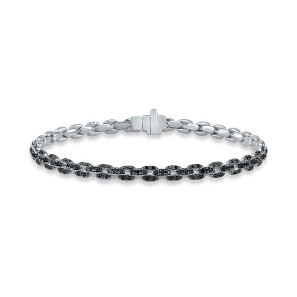 Bratara din aur alb cu diamante negre de 1.26ct
