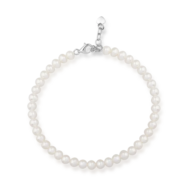 Bratara din aur alb cu perle de cultura de 22.5ct