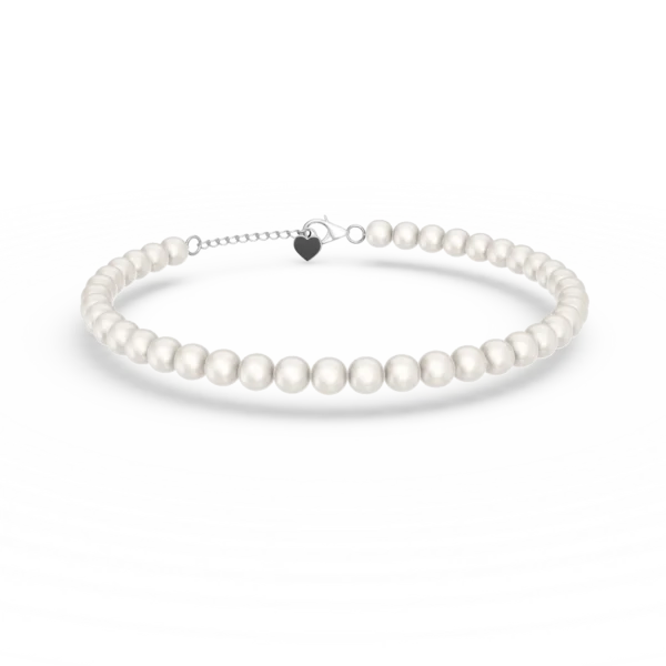 Bratara din aur alb cu perle de cultura