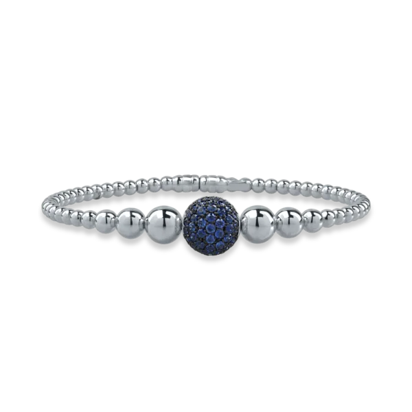 Bratara din aur alb cu safire de 0.93ct