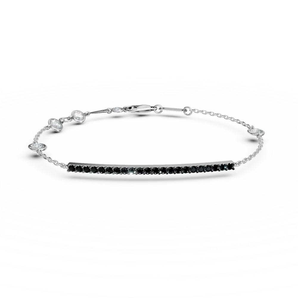 Bratara din aur alb cu zirconia pave