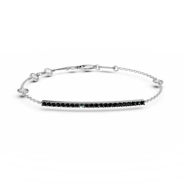 Bratara din aur alb cu zirconia pave