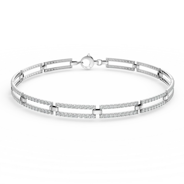 Bratara din aur alb cu zirconii