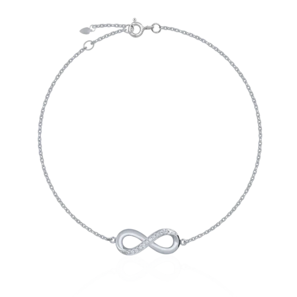 Bratara din aur alb cu diamante de 0.028ct