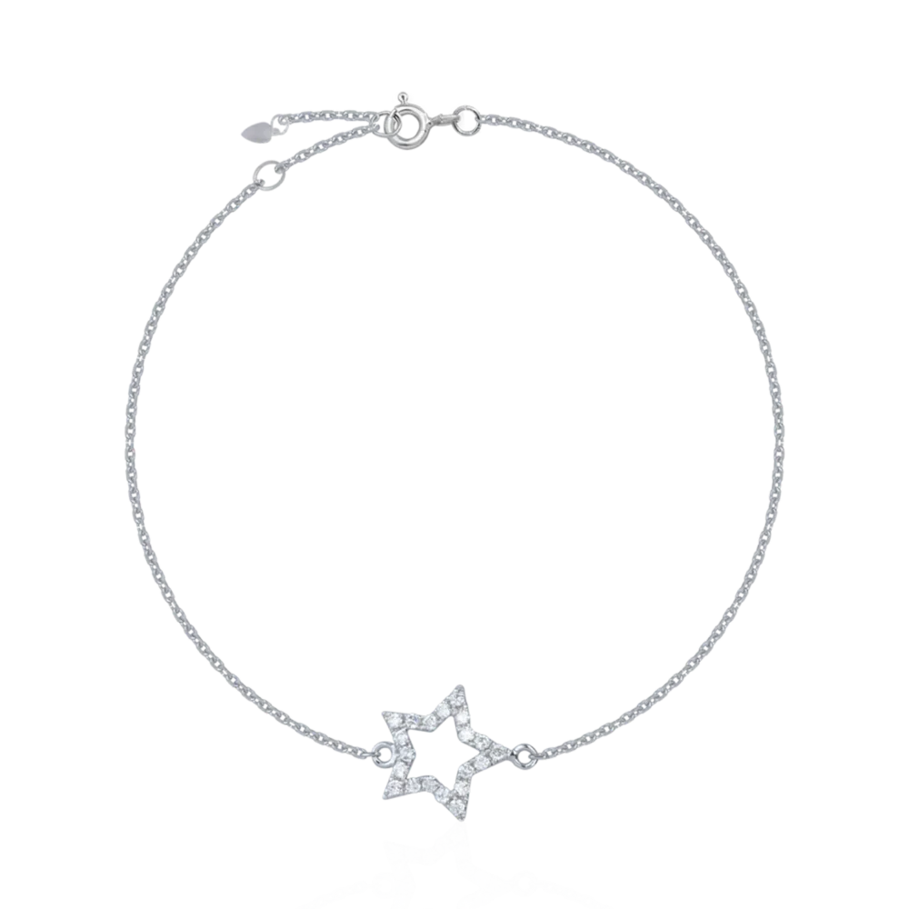 Bratara din aur alb cu diamante de 0.051ct