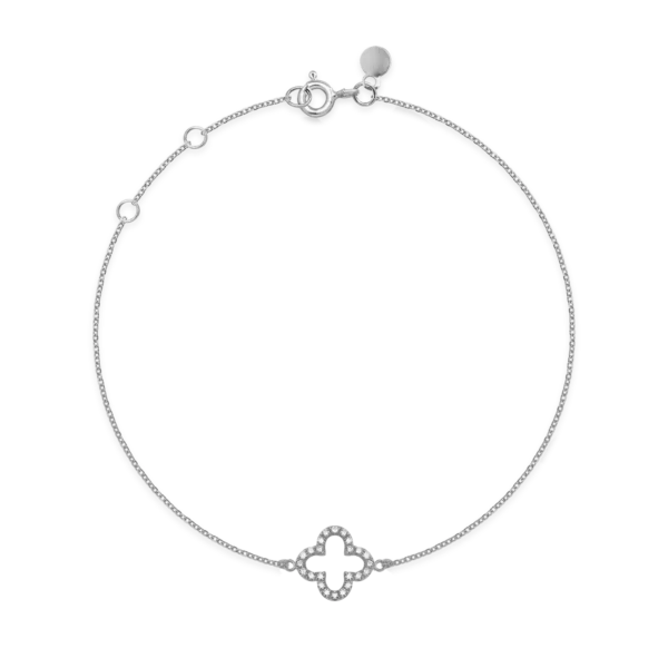 Bratara din aur alb cu diamante de 0.076ct