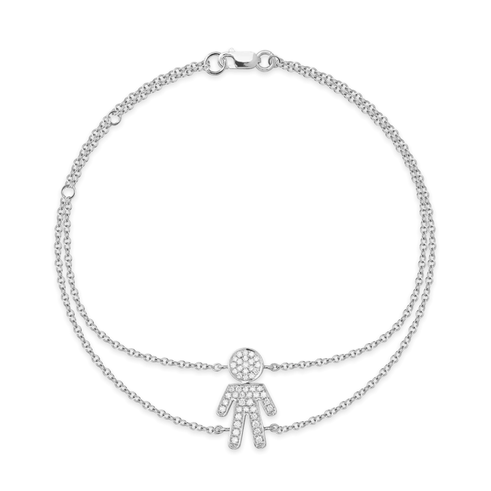 Bratara din aur alb cu diamante de 0.16ct