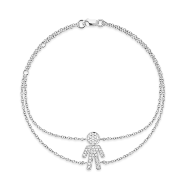 Bratara din aur alb cu diamante de 0.16ct