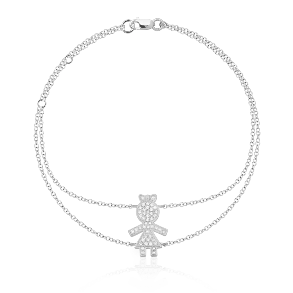 Bratara din aur alb cu diamante de 0.17ct