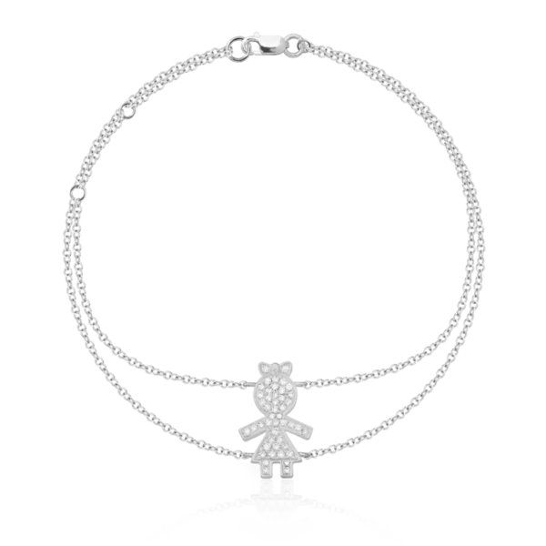 Bratara din aur alb cu diamante de 0.17ct